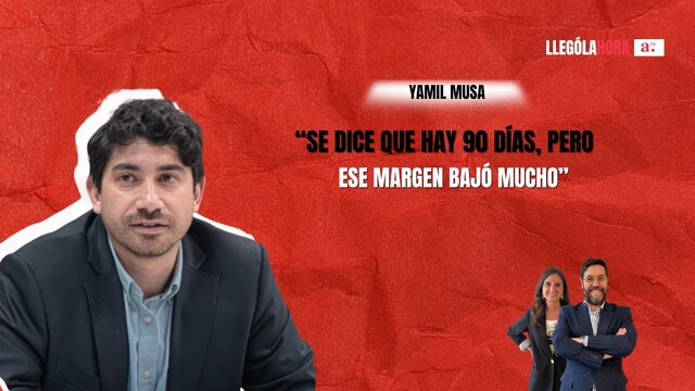 Yamil Musa: “Se dice que hay 90 días, pero ese margen bajó mucho”